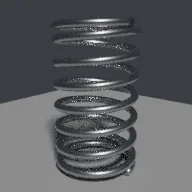 Recorded render of Helical compression spring with spring rate