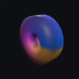 Recorded render of Clifford torus in the 3-sphere