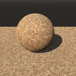 Recorded render of Cork board, tiles and natural cork