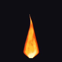 Recorded render of 2D flame with rising turbulence