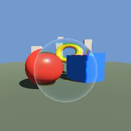 Recorded render of Screen-space glass refraction with dispersion