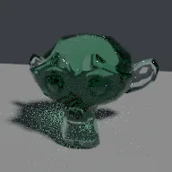 Recorded render of Tinted glass with Beer-Lambert absorption