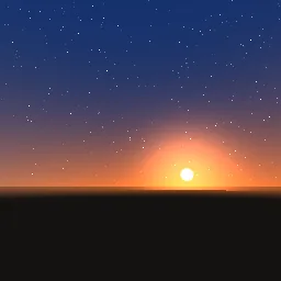 Recorded render of Day and night sky driven by the sun height