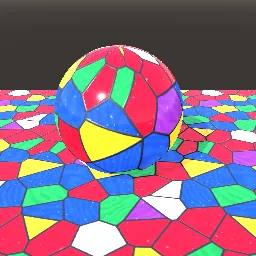 Recorded render of Leaded stained glass in three layouts