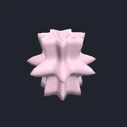 Recorded render of 3D supershape from the Gielis superformula