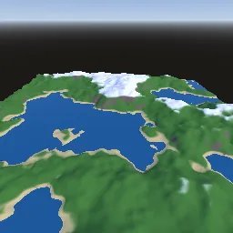 Recorded render of Noise terrain with height and slope splatting